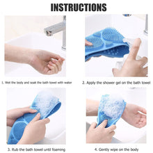 Load image into Gallery viewer, Silicone Back Scrubber Body Exfoliating Massage For Shower Strap