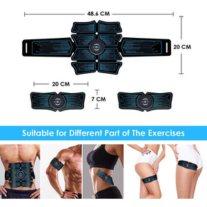 Abdominal Muscle Stimulator EMS Abs Electrostimulation Home Gym Trainer Muscles Toner Exercise Fitness Equipment USB Charged