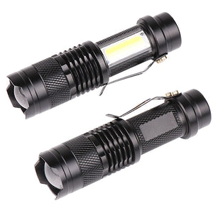 Rechargeable LED MINI Flashlight Zoom Waterproof Aluminum 3 Modes Torch