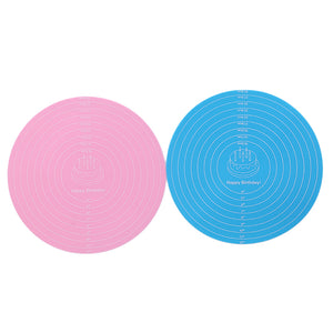 Multi-function Cooking Pad Round Silicone Placemat Cake Mat