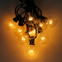 Load image into Gallery viewer, 25Ft G40 Globe Bulb String Lights With 25 Clear Ball Vintage Bulbs Indoor/Outdoor Hanging Umbrella Patio String Lighting