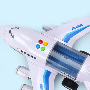 Music Story Simulation Track Inertia Children's Toy Aircraft Large Size Passenger Plane Kids Airliner Toy