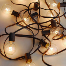 Load image into Gallery viewer, 25Ft G40 Globe Bulb String Lights With 25 Clear Ball Vintage Bulbs Indoor/Outdoor Hanging Umbrella Patio String Lighting