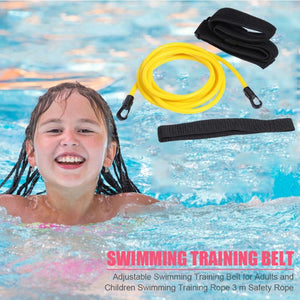 3M Adjustable Swim Training Resistance Belt Swimming Bungee Safety Rope Exerciser
