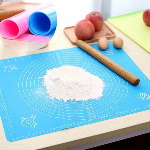 4 Colors Kitchen Room Cooking Tool Silicone Rolling Cut Mat  Fondant Clay Pastry Icing Dough Cake Baking Tools