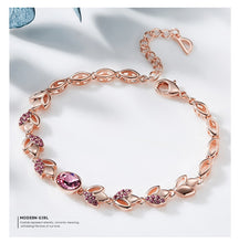 Load image into Gallery viewer, Women Gold Bracelet Jewellery Embellished with crystals from Swarovski