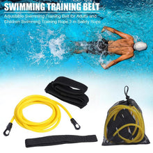 Load image into Gallery viewer, 3M Adjustable Swim Training Resistance Belt Swimming Bungee Safety Rope Exerciser