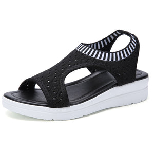 Woman Summer Wedge Comfortable Sandals Ladies Slip-on Flat Sandals