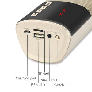Portable Wireless HiFi Bluetooth Soundbar Speaker with Clock