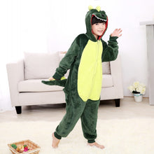Load image into Gallery viewer, Children&#39;s Pajamas Cartoon New Jumpsuit Flannel Dinosaur Animal Play Suit