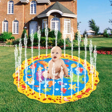 Load image into Gallery viewer, 100cm Summer Children&#39;s Outdoor Play Water Games Beach Mat Lawn Inflatable Sprinkler Cushion