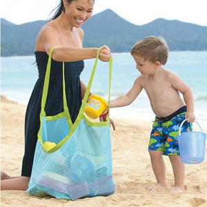 Mom Baby Beach Bags Women Kids Mesh Bag Big Size Storage Handbag
