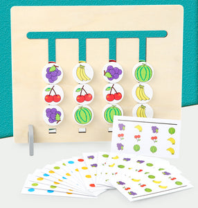 Colors and Fruits Double Sided Matching Game Kids Educational Toys
