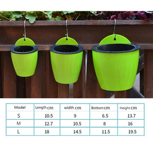 Self Watering Multi Color Hanging Planter with Hook