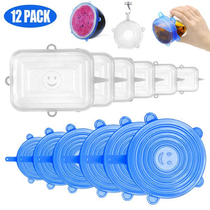 Reusable Food Silicone Covers Wrap Stretch Lids Food Storage Lid