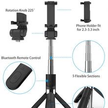 Load image into Gallery viewer, 2-in-1 Foldable Monopod and Tripod with Remote Control Shutter Fill Light
