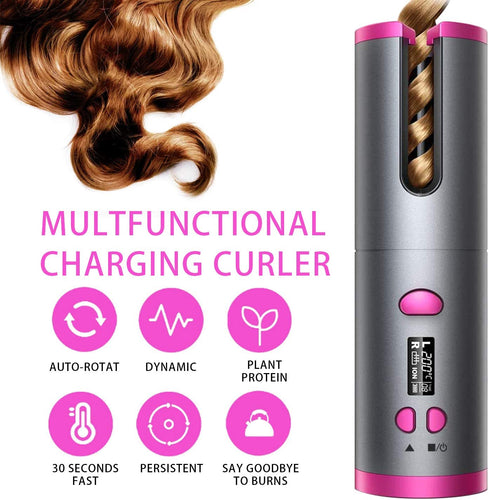 Auto-Rotating Cordless Hair Curler