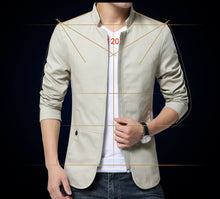 Load image into Gallery viewer, Men Slim Fit Business Casual Standing Collar Jacket