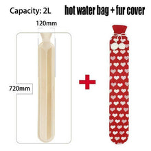 Load image into Gallery viewer, 72cm Extra Long Hot Water Bottles Faux Fur Cover Winter Warm Water Bottle Protective Heat Cold-proof Cosy Gift