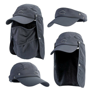 Quick-dry Sun Protection UV Fisherman Hat Foldable Windproof Sun Visor Hat