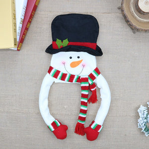 Christmas Tree Top Star Snowman Decorations Felt Christmas Tree Hat Pendant Decorations