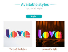 Load image into Gallery viewer, LOVE Letter Modeling LED Night Lights Warmth Room Lamp
