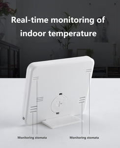 Ultra-thin Digital Temperature Humidity Table Clock Automatic Monitoring Large LCD Screen Desk Clock
