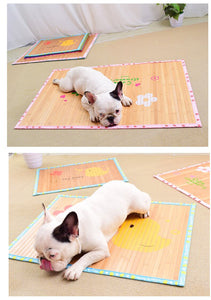 Pet Dog Mat Bamboo Mat Bite-resistant Dog Mat Summer Sleeping Cooling Mat