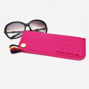 New Felt Sunglasses Case Colorful Candy Eyeglasses Box
