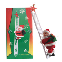 Load image into Gallery viewer, Electric Climbing Ladder Santa Claus Christmas Figurine Ornament Xmas Party DIY Crafts