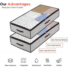 Load image into Gallery viewer, 1/2 Pack Large Under Bed Thick Breathable Storage Boxes