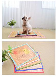 Pet Dog Mat Bamboo Mat Bite-resistant Dog Mat Summer Sleeping Cooling Mat