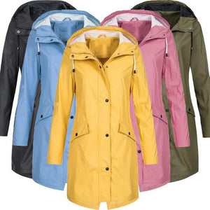 Women's Waterproof RainCoat Jacket Hooded Outdoor Coats