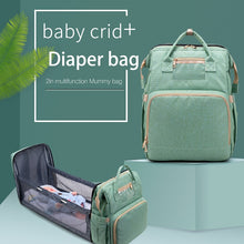 Load image into Gallery viewer, Large Capacity Diaper Bag Mummy Backpack Travel Portable  Multifunction Fold Bed Bags