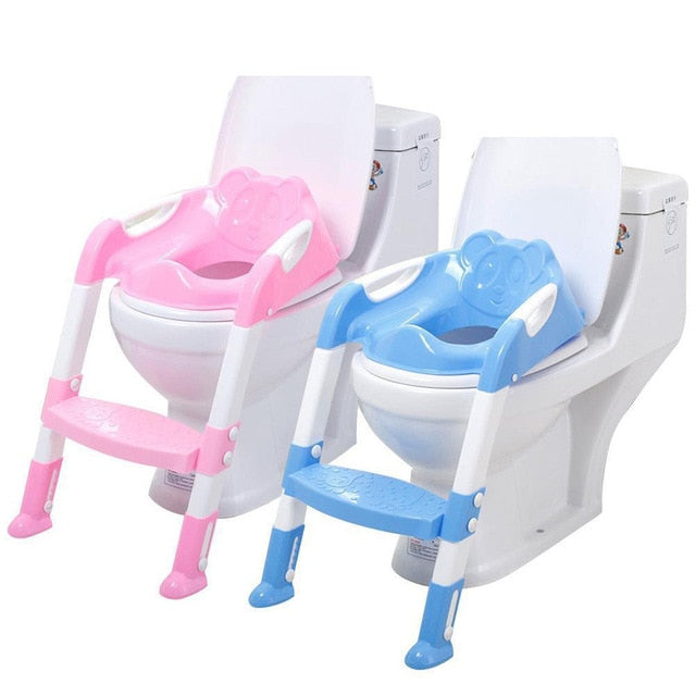 Baby Toddler Potty Toilet Trainer Seat Step Stool Ladder Adjustable Training Chair