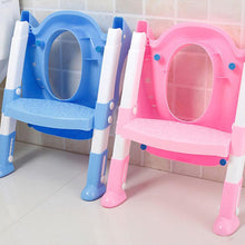 Load image into Gallery viewer, Baby Toddler Potty Toilet Trainer Seat Step Stool Ladder Adjustable Training Chair