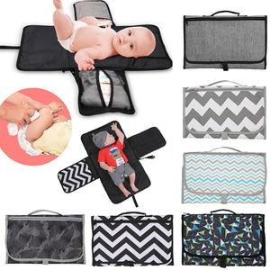 3 in 1 Waterproof Changing Pad Diaper Travel Multifunction Portable Baby Diaper Cover Mat