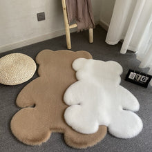 Load image into Gallery viewer, Soft Area Rug Bear Shape Faux Fur Fluffy Carpet