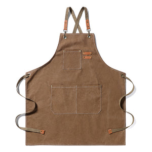 Thickened canvas Jean apron stain-resistant barista Kitchen restaurant work haircut apron