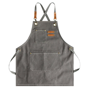 Thickened canvas Jean apron stain-resistant barista Kitchen restaurant work haircut apron