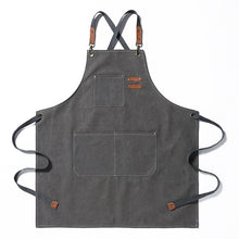 Load image into Gallery viewer, Thickened canvas Jean apron stain-resistant barista Kitchen restaurant work haircut apron