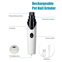 Load image into Gallery viewer, Rechargeable Dog Nail Grinders Professional Electric Dog Cat Nail Clippers