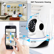 Load image into Gallery viewer, 360 Camera 1080P Surveillance Camera with Wifi IR Night Vision Motion Detection
