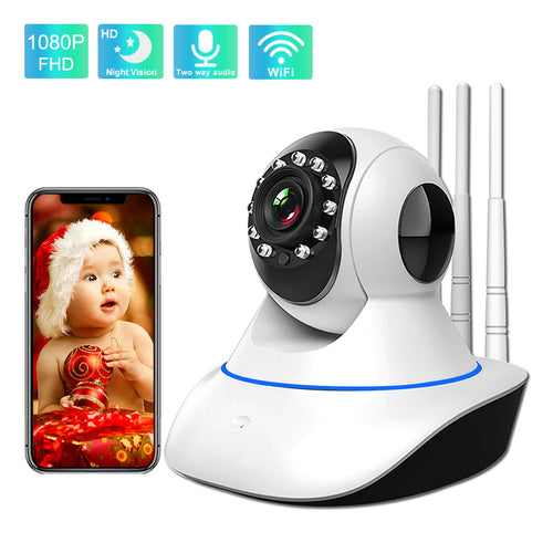 360 Camera 1080P Surveillance Camera with Wifi IR Night Vision Motion Detection