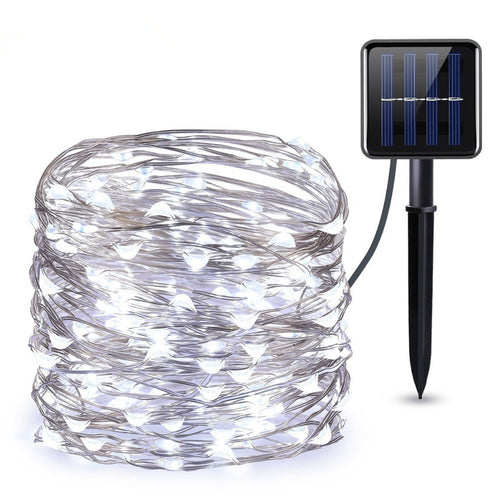 Solar String Fairy Lights 12m 100LED / 5M 50 LED Waterproof Outdoor Garland Solar Power Lamp