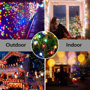 Solar String Lights 100LED & 200 LED 8 Modes Solar Powered Fairy Christmas Lights for Outdoor Indoor Garden Patio Lawn Landscape