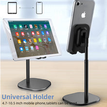 Load image into Gallery viewer, Universial Alumium Desk Stand for Cell/Moile Phone Tablet Holder