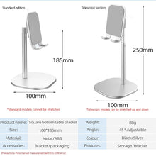 Load image into Gallery viewer, Universial Alumium Desk Stand for Cell/Moile Phone Tablet Holder