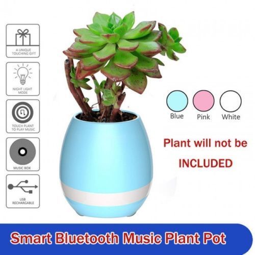 Smart Music Touch Flower Pot LED USB Stereo Bluetooth Speaker