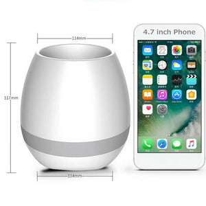 Smart Music Touch Flower Pot LED USB Stereo Bluetooth Speaker